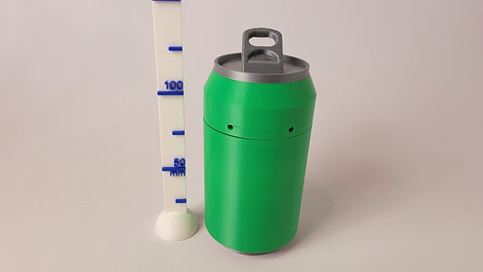 Full size pop can scent hide for aerial nose work searches, K9 training container