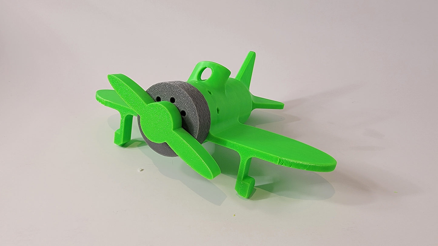 Airplane hide showing scent vent opening, nose work training container detail