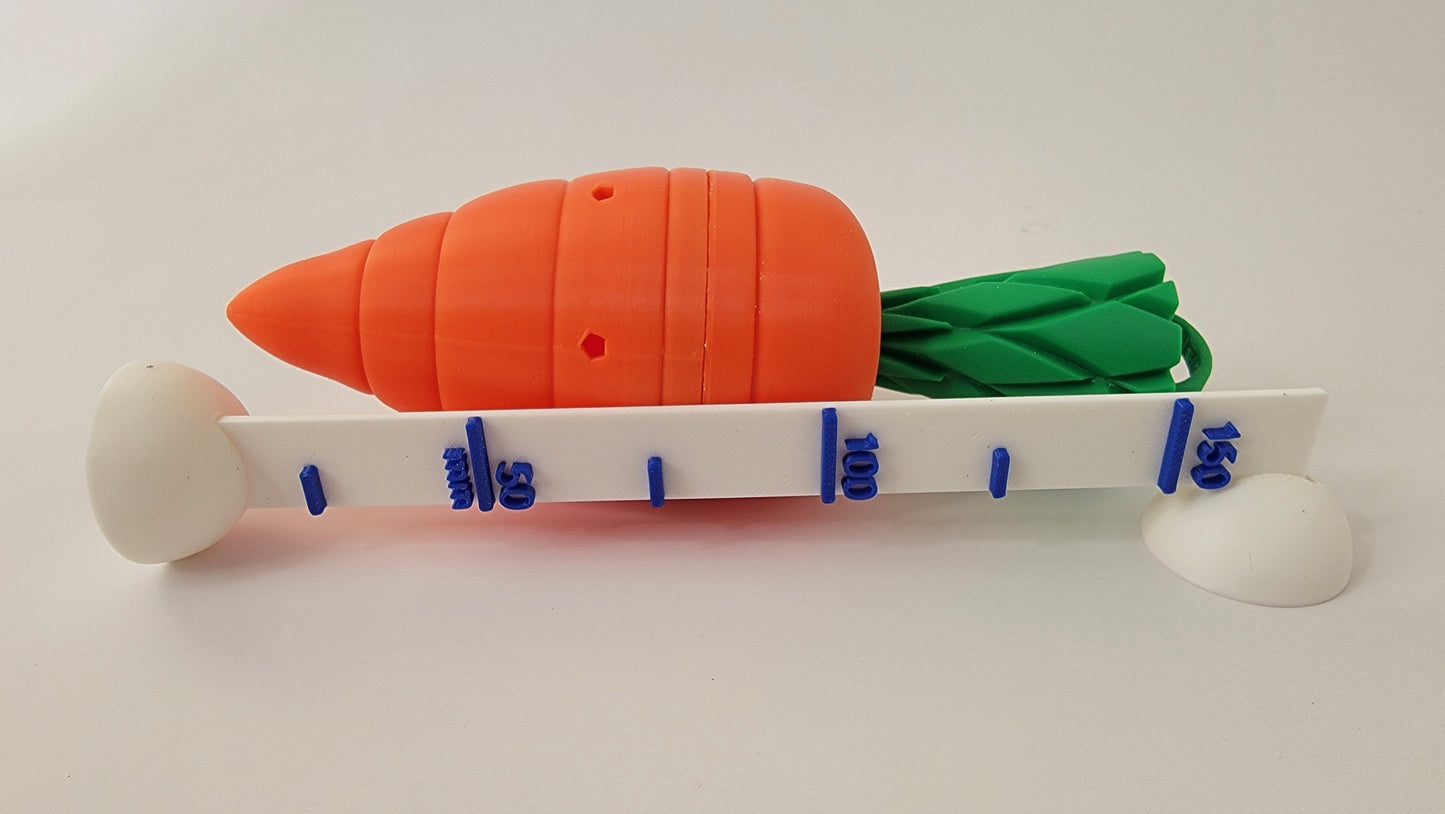 Size of of carrot hide scent container for nose work odour placement