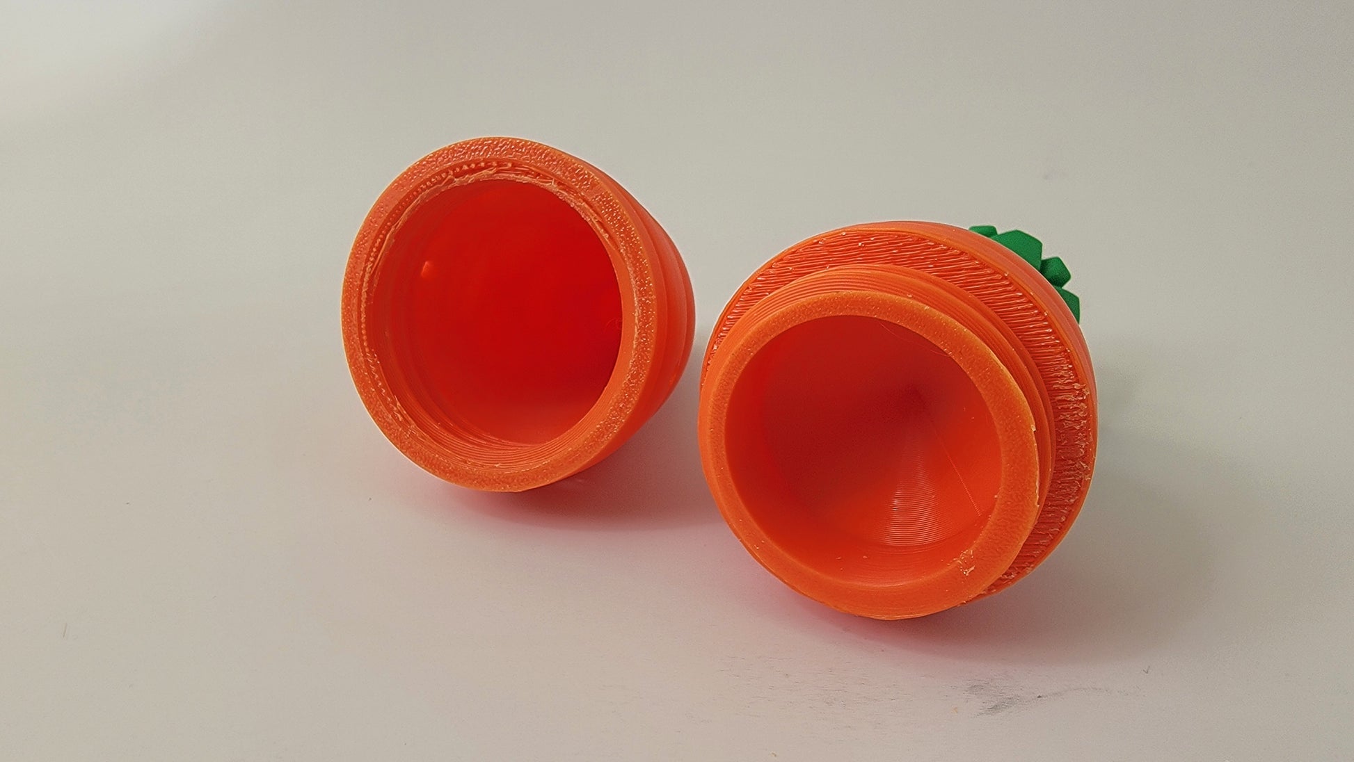 Inside of carrot scent hide showing vent detail for nose work training