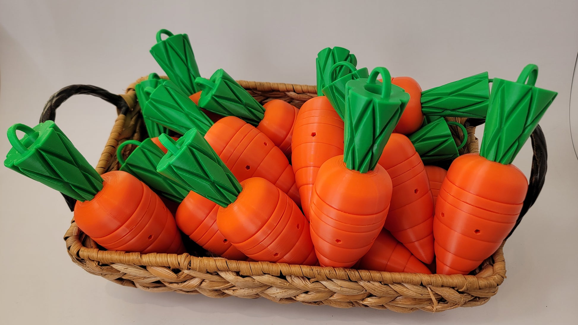 carrot scent hide set displayed together for K9 nose work training