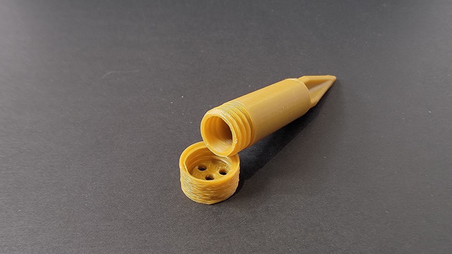 Close-up of spike hide opening for Getxent tube or Q-tip odour placement