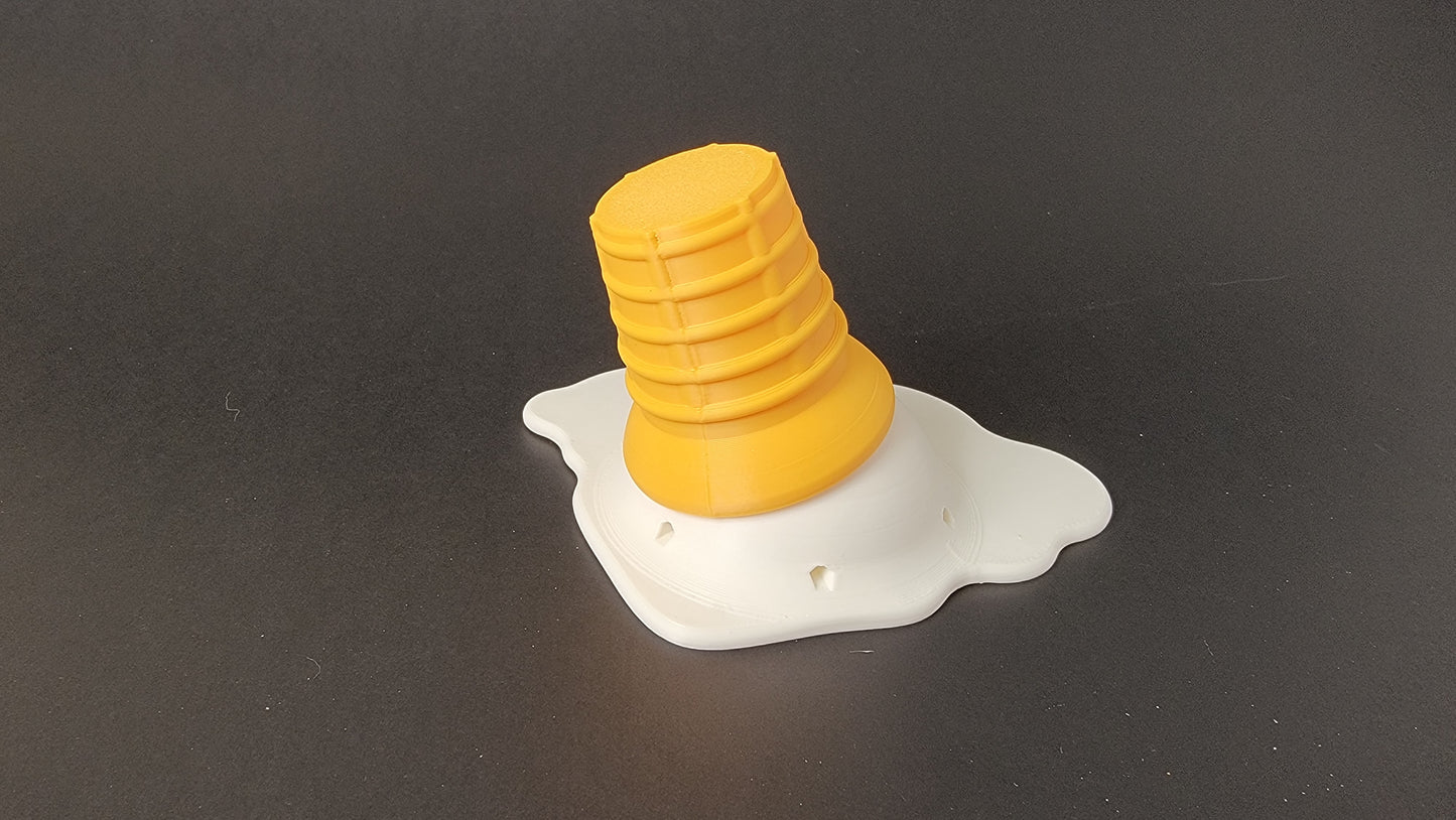 Ice cream cone hide showing drip detail, ABS plastic nose work scent container
