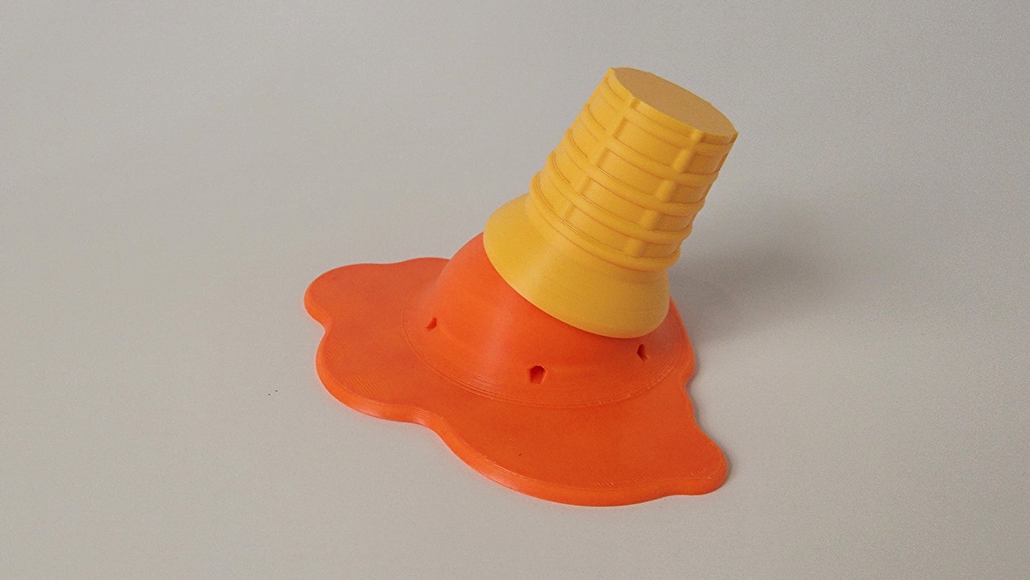 Melting ice cream scent container hide, a fun nose work training tool for dogs