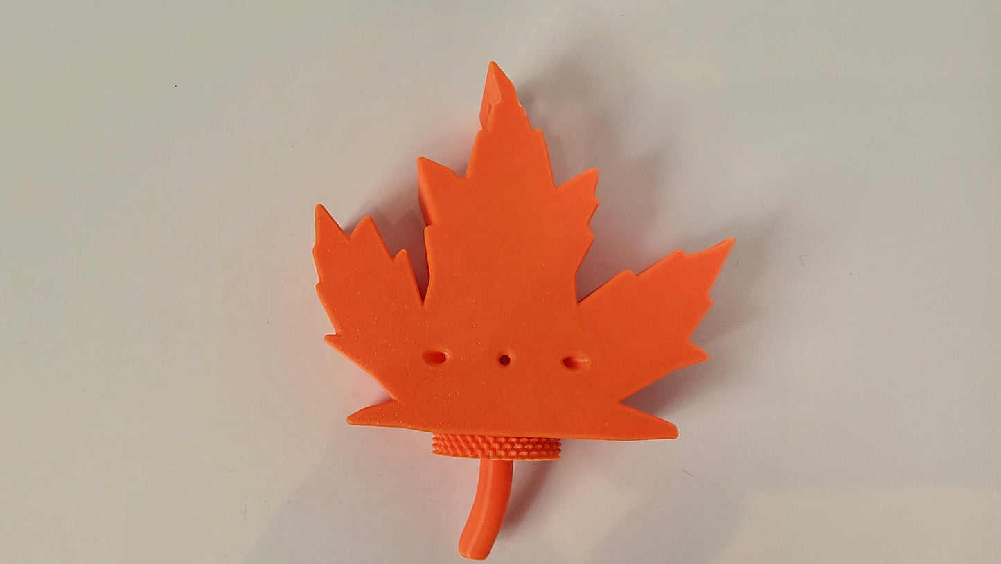 Maple leaf nose work hide positioned for ground search training