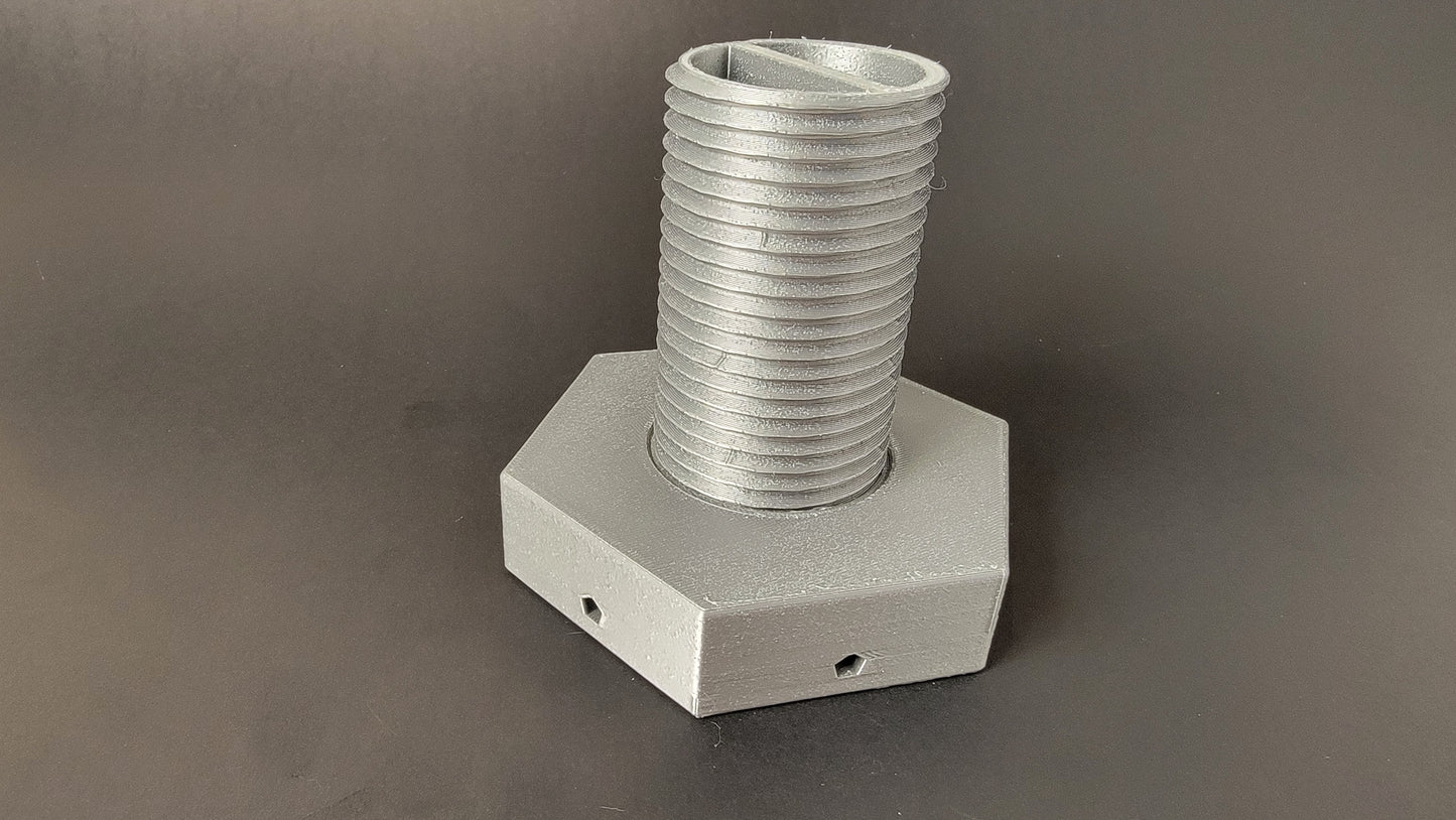 Nut and bolt shaped scent containers for K9 nose work and scent detection