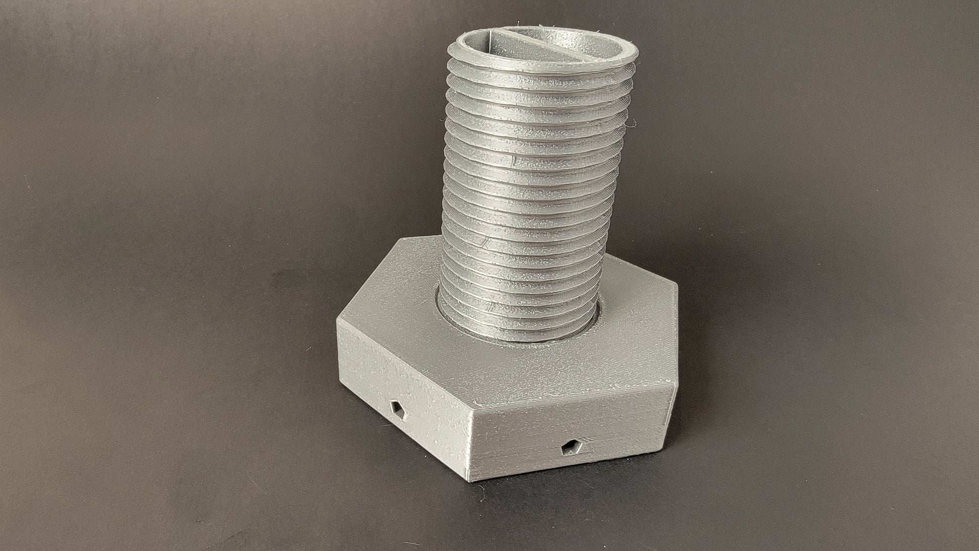 Nut and bolt shaped scent containers for K9 nose work and scent detection