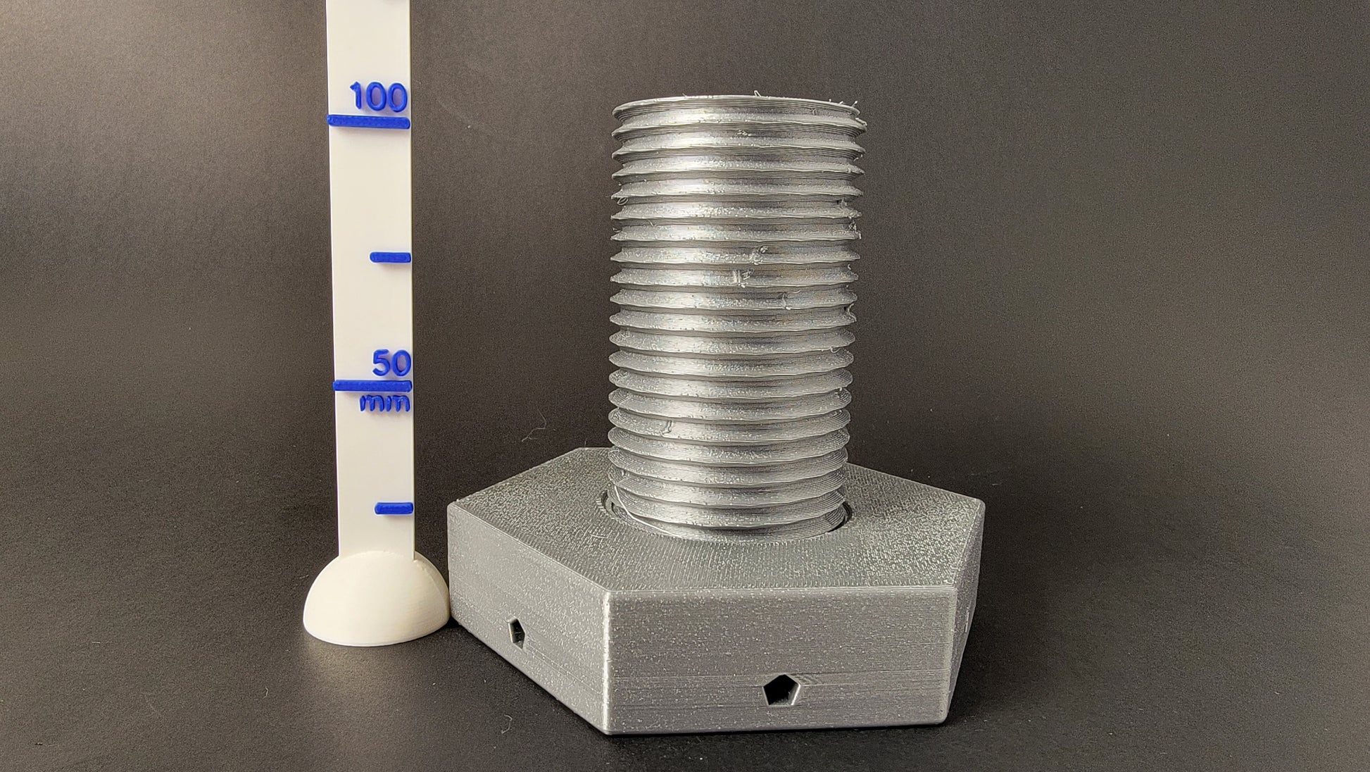 Size of bolt shaped scent container for nose work training or competition