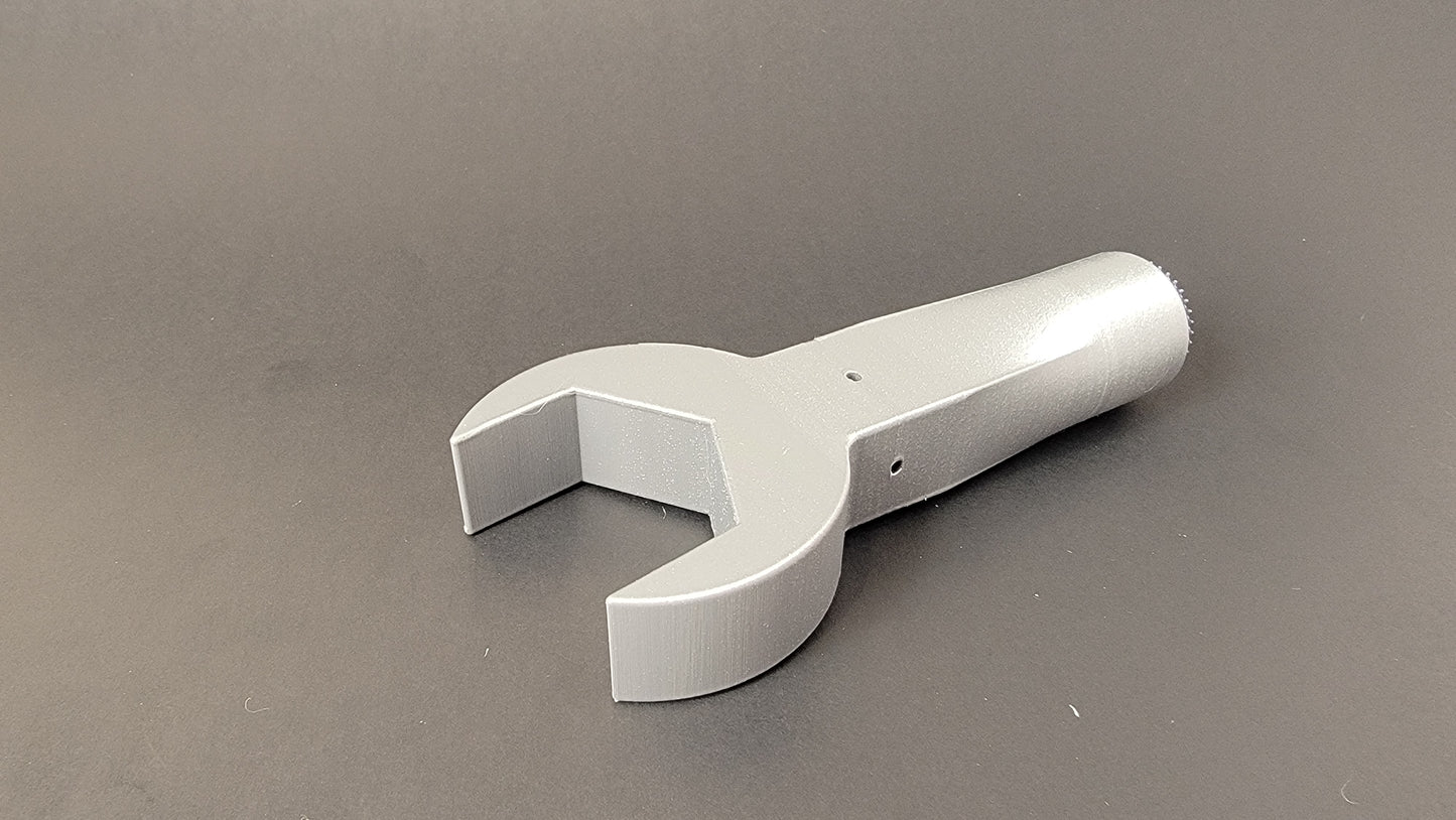 Vent holes for odour permeation of wrench shaped scent container used in nose work training and competition 