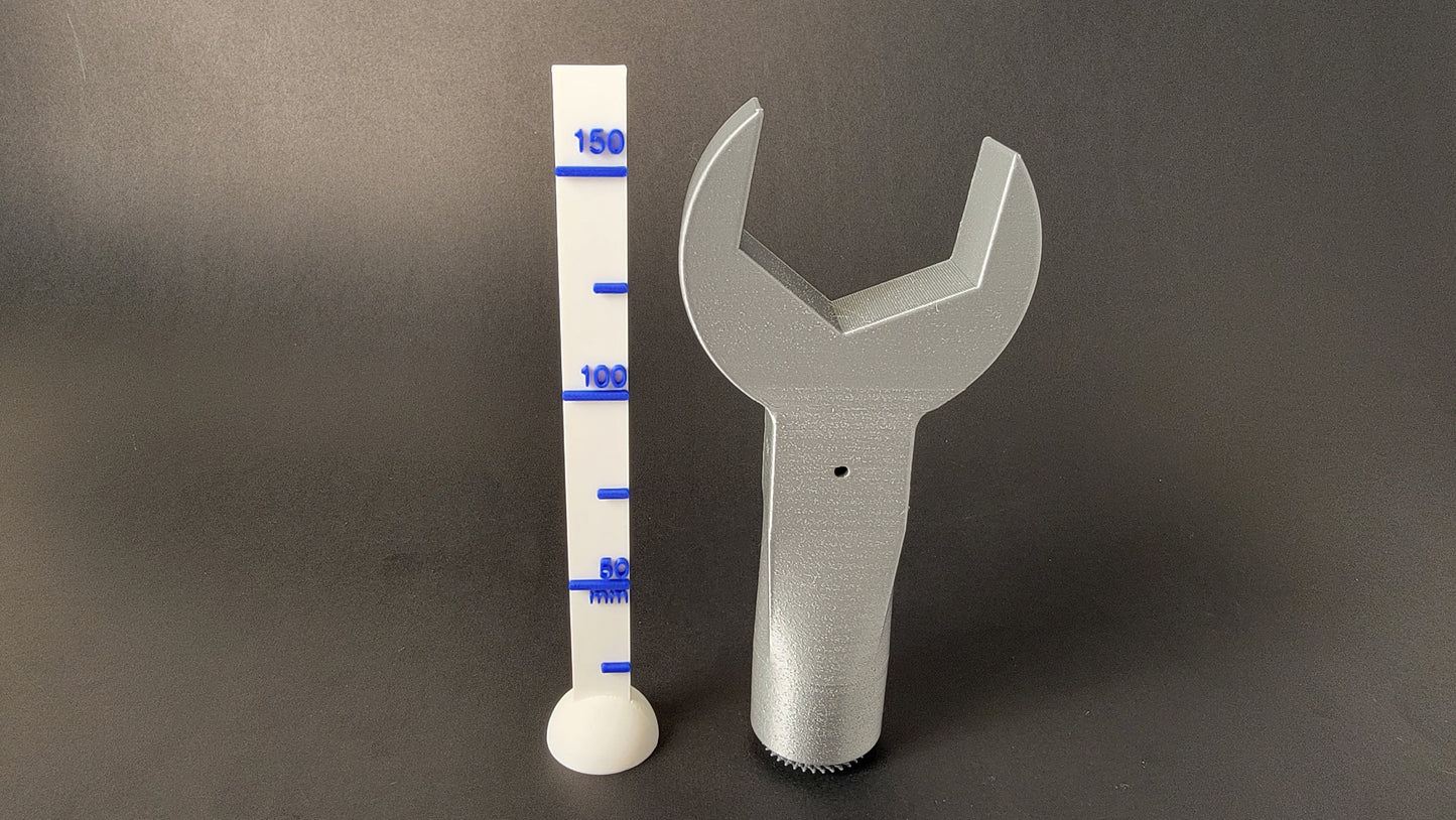 Wrench hide showing size, nose work scent container for detection training