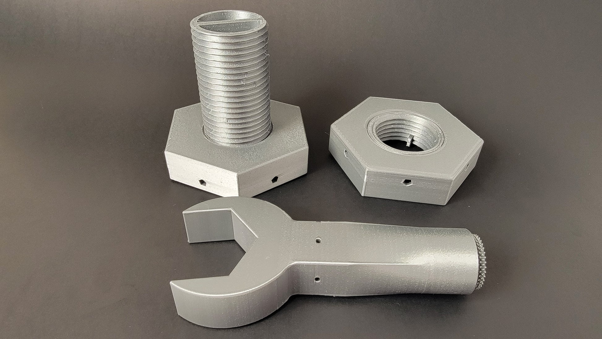 Nut, bolt, and wrench scent hide set of 3 for nose work training