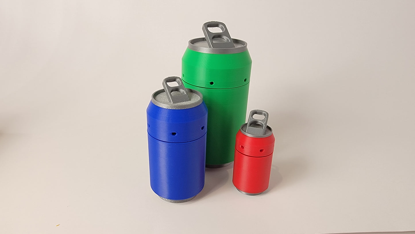 Small pop can scent hide set for aerial nose work searches, K9 scent detection training container