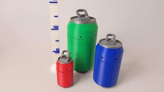 Pop can hide positioned for aerial search, nose work training equipment