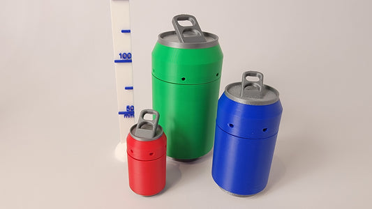 Size of pop can scent hides used on K9 nose work training and competition, aerial or ground