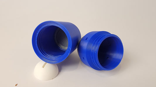 Inside of medium pop can hide showing scent vent detail for nose work odour placement