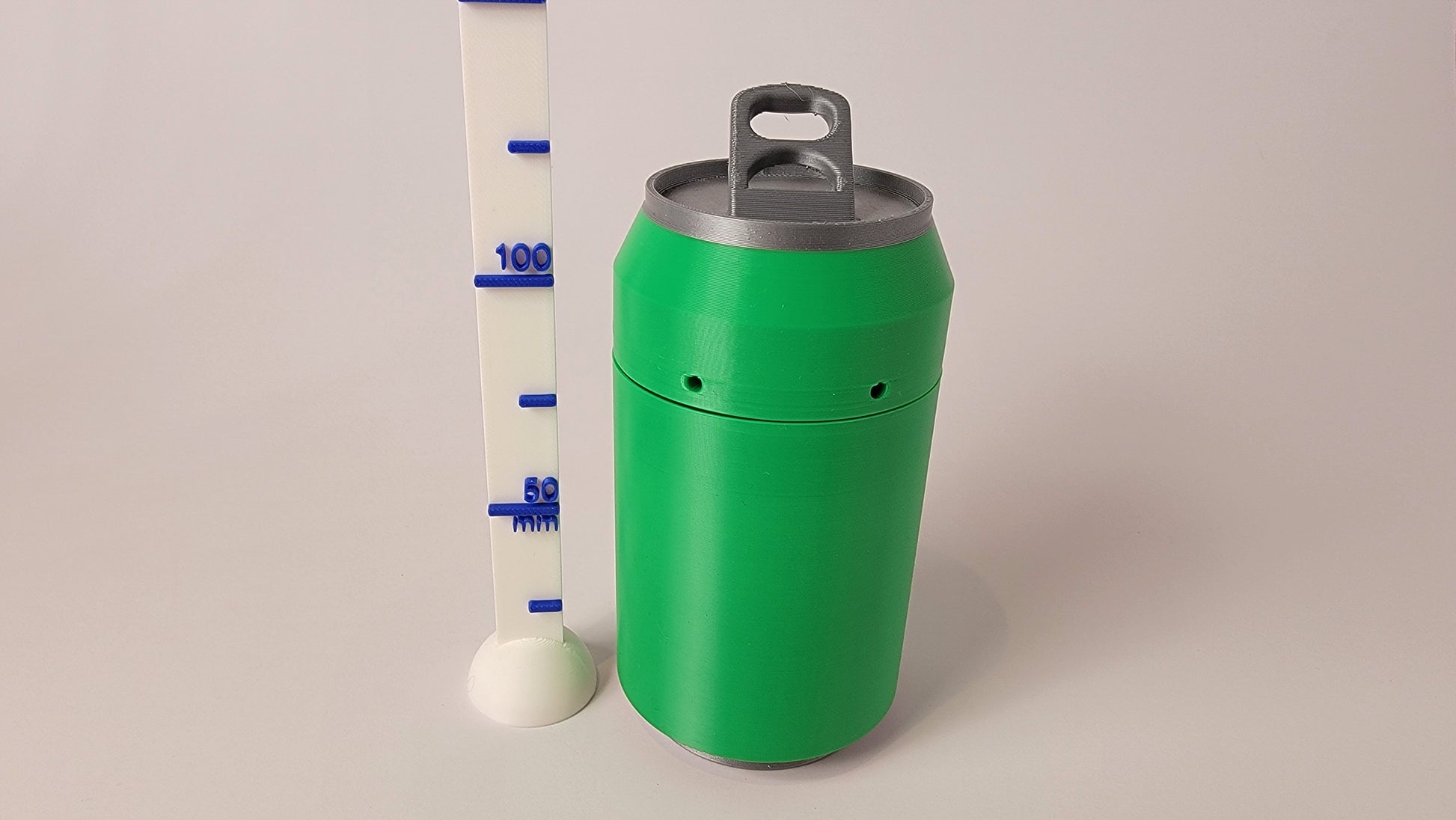 Full size pop can scent hide for aerial nose work searches, K9 training container