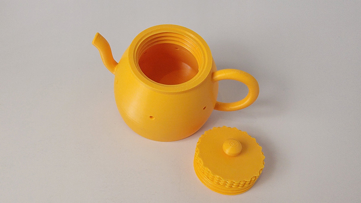 Teapot nose work hide top view showing scent container detail