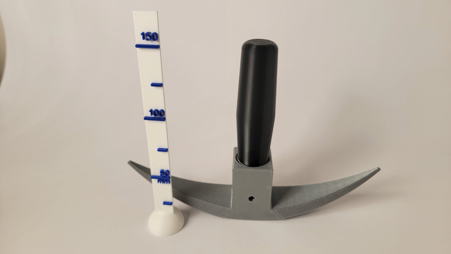 Pickaxe scent hides for K9 nose work, realistic tool shapes for search training